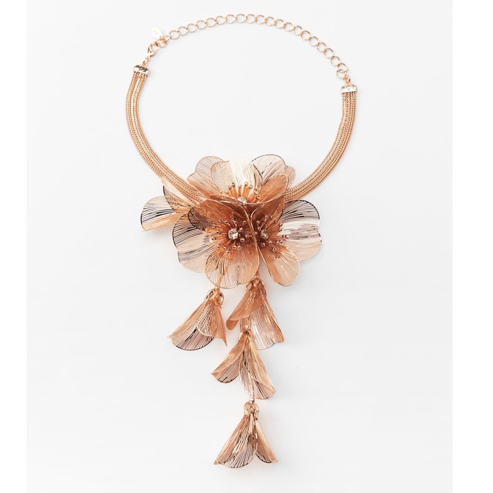Zara Cascading Flower Necklace
